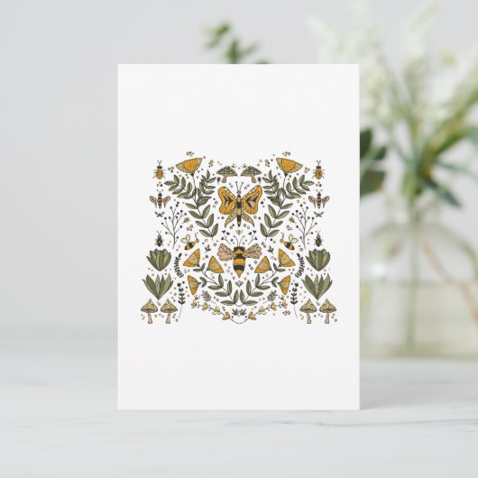 Cozy Butterfly Garden Kaart (Staand voorkant)