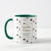Cozy Cabin Christmas family name Christmas Mok (Links)
