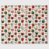 Cozy Cabin Hot Cocaca en Winterbehandelingen Cadeaupapier (Vlak)