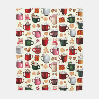 Cozy Cabin Hot Cocaca en Winterbehandelingen Fleece Deken