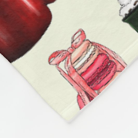 Cozy Cabin Hot Cocaca en Winterbehandelingen Fleece Deken (Hoek)