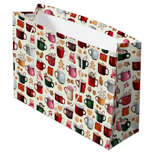 Cozy Cabin Hot Cocaca en Winterbehandelingen Groot Cadeauzakje (Achterkant Gekanteld)