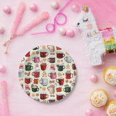 Cozy Cabin Hot Cocaca en Winterbehandelingen Papieren Bordje (Feest)