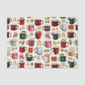 Cozy Cabin Hot Cocaca en Winterbehandelingen Tissuepapier (Voorkant)