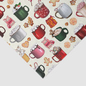 Cozy Cabin Hot Cocaca en Winterbehandelingen Tissuepapier (Detail)