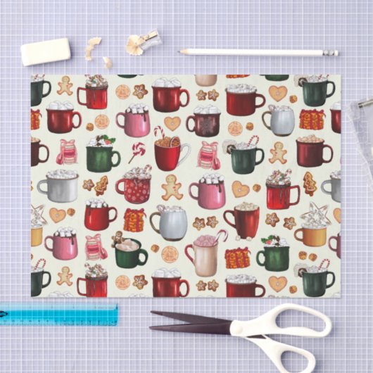 Cozy Cabin Hot Cocaca en Winterbehandelingen Tissuepapier (Craft)