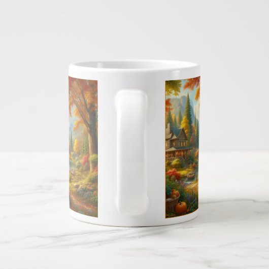 Cozy Cabin in de Bossen Grote Koffiekop (Achterkant)