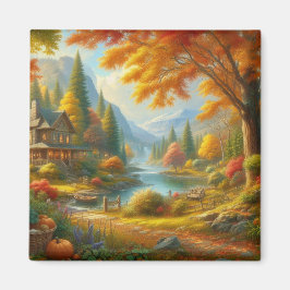 Cozy Cabin in de Bossen Magneet