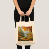 Cozy Cabin in de Bossen Tote Bag (Voorkant (product))