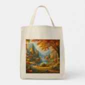 Cozy Cabin in de Bossen Tote Bag (Achterkant)