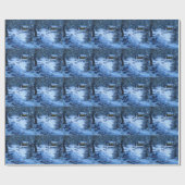 "Cozy Cabin in the Snow"-cadeauverpakking Cadeaupapier (Vlak)