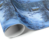 "Cozy Cabin in the Snow"-cadeauverpakking Cadeaupapier (Rol Hoek)