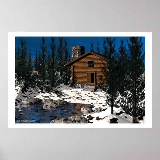 Cozy Cabin Poster (Voorkant)