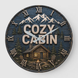 Cozy Cabin Rustic Mountain Log Cabin Lodge Grote Klok