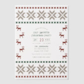 Cozy Cabin Ugly Sweater Christmas Party Vellum Uitnodigingen (Voorkant)