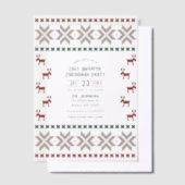 Cozy Cabin Ugly Sweater Christmas Party Vellum Uitnodigingen (Offset)