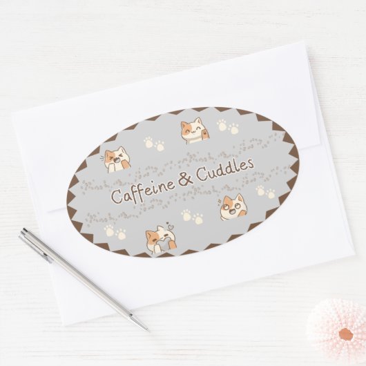 Cozy Café Cats Stickers (Envelop)