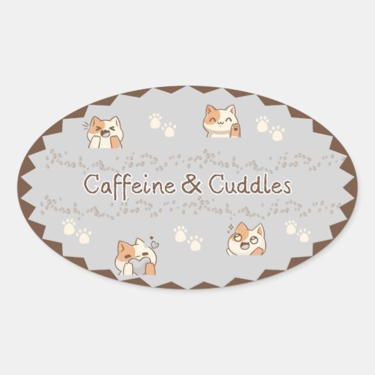 Cozy Café Cats Stickers (Voorkant)