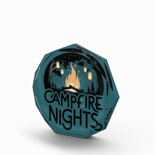 Cozy Campfire Nights Rustic Outdoor Adventure Fotoblokken (Rechts)