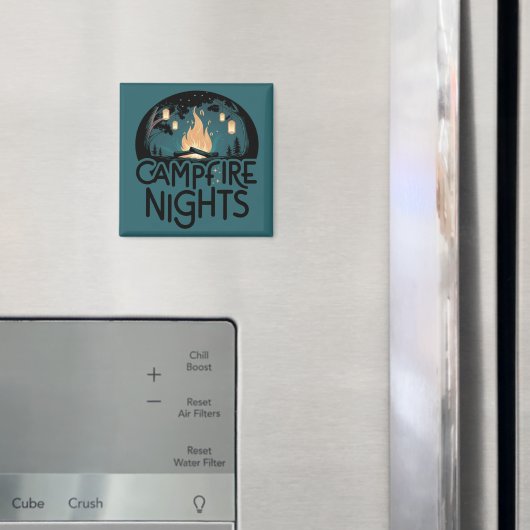 Cozy Campfire Nights Rustic Outdoor Adventure Magneet (Insitu (Koelkast))