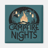 Cozy Campfire Nights Rustic Outdoor Adventure Magneet (Voorkant)