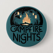 Cozy Campfire Nights Rustic Outdoor Adventure Ronde Button 7,6 Cm (Voorkant)