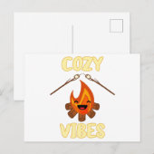 Cozy Campfire Vibes Roasting Marshmallows for Smor Briefkaart (Voorkant / Achterkant)