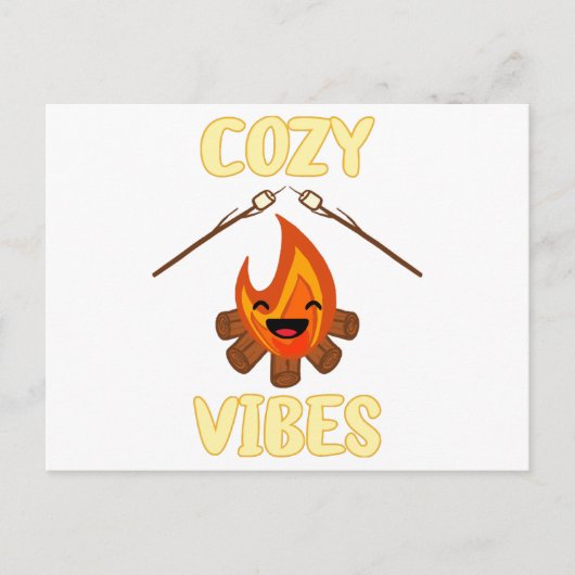 Cozy Campfire Vibes Roasting Marshmallows for Smor Briefkaart (Voorkant)