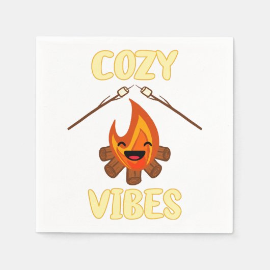 Cozy Campfire Vibes Roasting Marshmallows for Smor Servet (Voorkant)