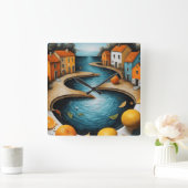 Cozy Canal Vierkante Klok (Huis)