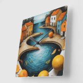 Cozy Canal Vierkante Klok (Hoek)