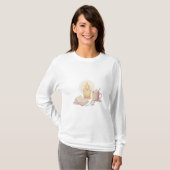 Cozy Candle and Hot Chocolate Illustration T-shirt (Voorkant volledig)
