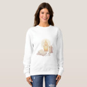 Cozy Candle and Hot Chocolate Illustration Trui (Voorkant volledig)