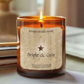 Cozy Candle Label – Bright & Warm Design