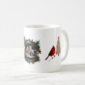 Cozy Cardinal Birds Knit Hat Christmas Tree  Koffiemok (Voorkant rechts)