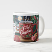 Cozy Cat Christmas Grote Koffiekop (Voorkant rechts)