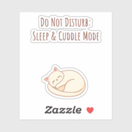 Cozy Cat in Sleep Mode Sticker