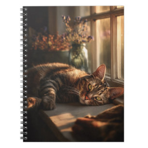 Cozy Cat in Sunlight Spiral Notitieboek