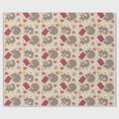 Cozy Cat Lovers Collage Cadeaupapier (Vlak)