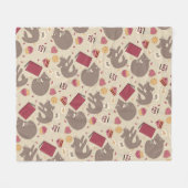 Cozy Cat Lovers Collage Fleece Deken (Voorkant (Horizontaal))