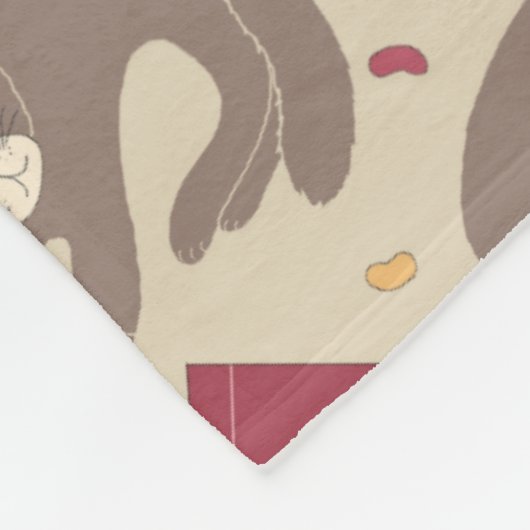 Cozy Cat Lovers Collage Fleece Deken (Hoek)
