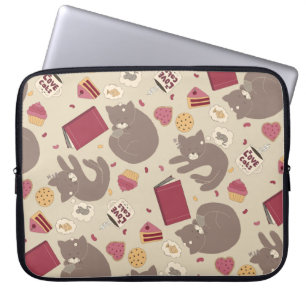 Cozy Cat Lovers Collage Laptop Sleeve