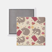 Cozy Cat Lovers Collage Magneet (Voorkant / Achterkant)