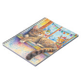 Cozy Cat Nap by the Christmas Window Notitieboek (Linkerzijde)