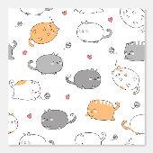 Cozy Cat pattern for Your Kid Room Behang (Voorkant)