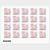 Cozy Cat Sticker – Cute Kawaii Pastel (Vel)