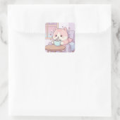 Cozy Cat Sticker – Cute Kawaii Pastel (Tas)