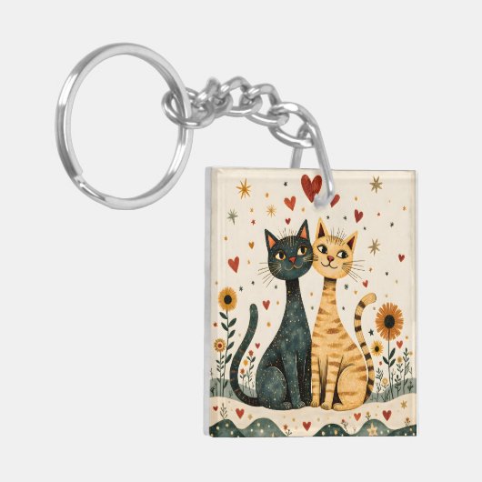 Cozy Cats Sleutelhanger (Voorkant Links)
