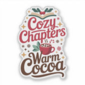 Cozy Chapters Warm Cocoa Festive Sticker (Voorkant)