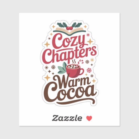 Cozy Chapters Warm Cocoa Festive Sticker (Vel)